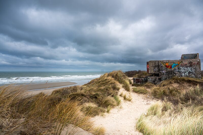 Blockhaus allemand dans les dunes de Dunkerque.